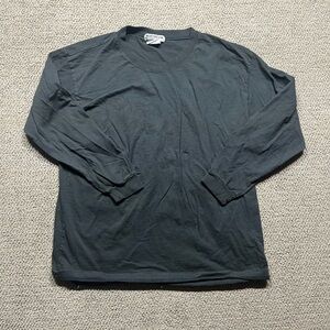 Northern Reflections Black Long Sleeve Tee Soft Cotton Crew Neck